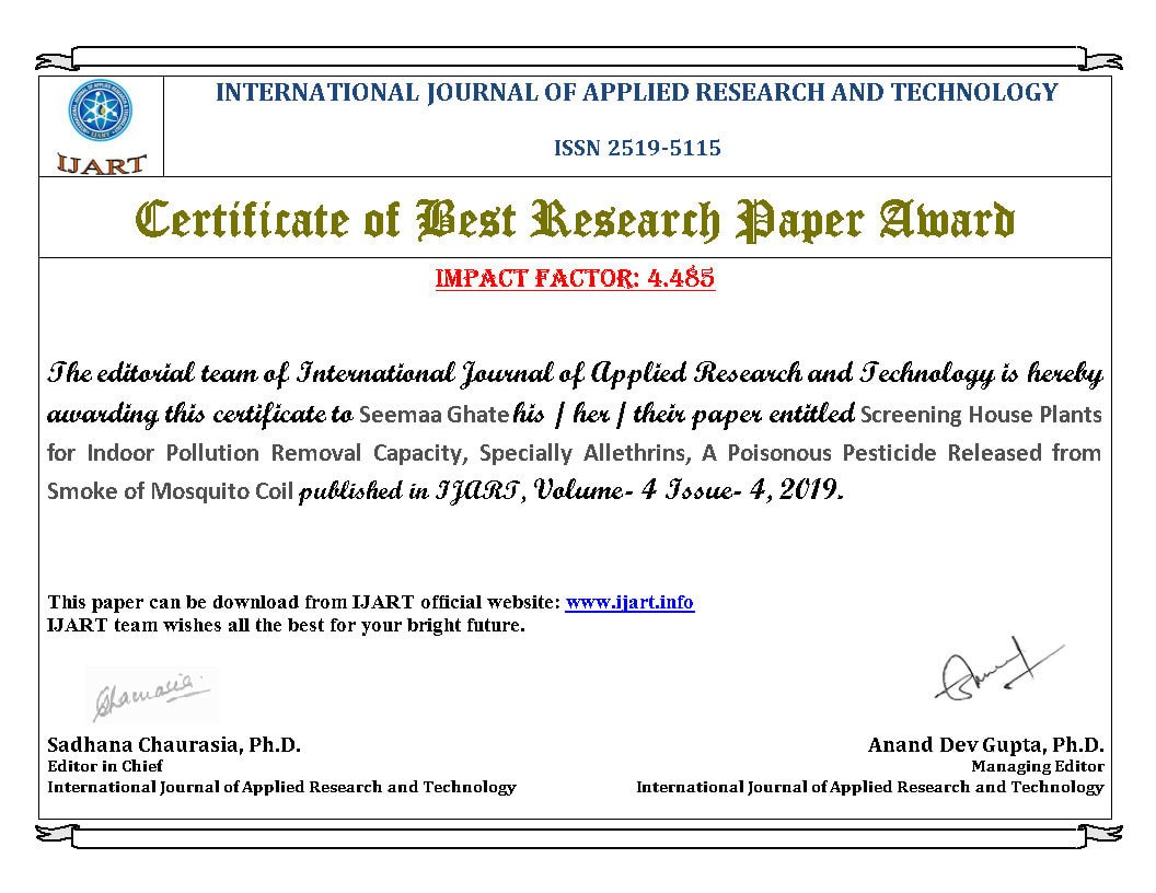 BEST RESEARCH PAPER AWARD