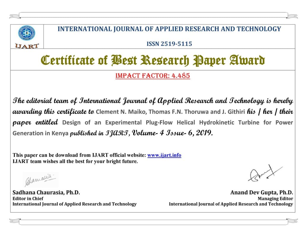 BEST RESEARCH PAPER AWARD