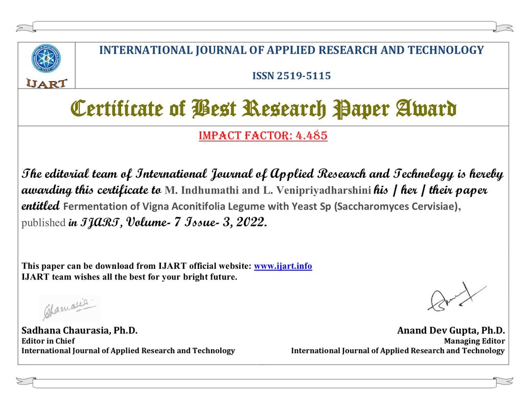 BEST RESEARCH PAPER AWARD
